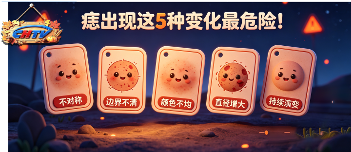 痣出现这5种变化最危险！附赠自检ABCDE法则